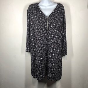 CJ Banks black & purple blouse size 3X